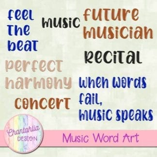 music word art