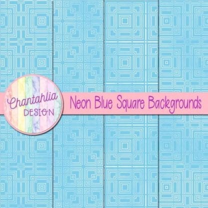neon blue square backgrounds