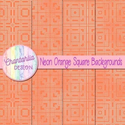 neon orange square backgrounds