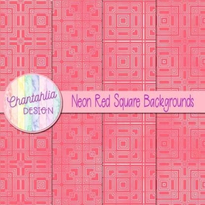 neon red square backgrounds
