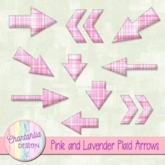 pink and lavender plaid arrows