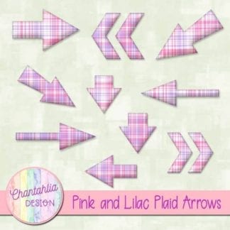 pink and lilac plaid arrows