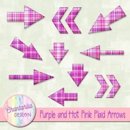 purple and hot pink plaid arrows