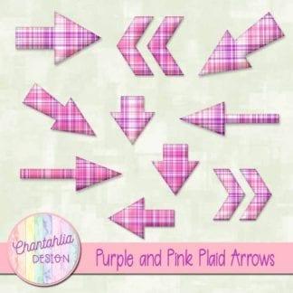 purple and pink plaid arrows