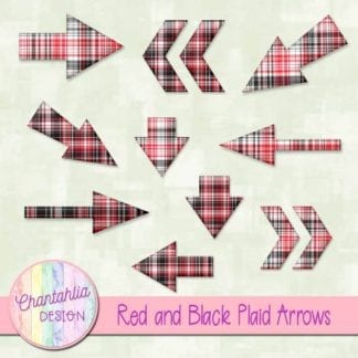 red and black plaid arrows