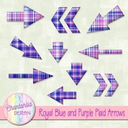 royal blue and purple plaid arrows
