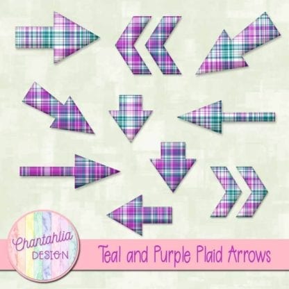 teal and purple plaid arrows