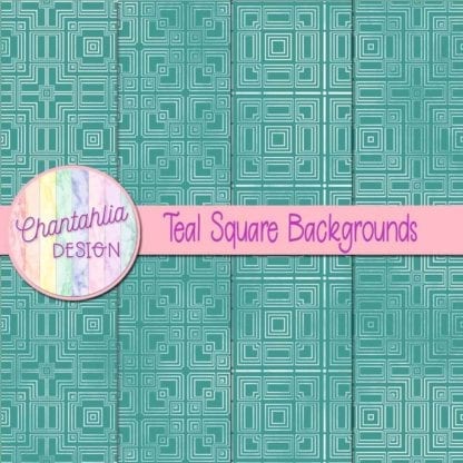 teal square backgrounds