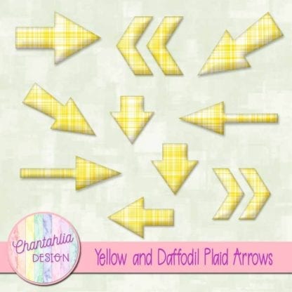 yellow and daffodil plaid arrows
