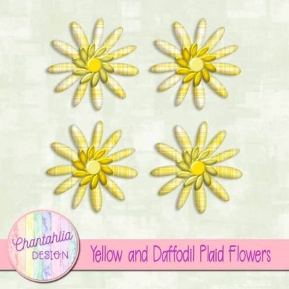 yellow and daffodil plaid flowers