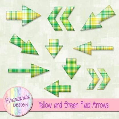 yellow and green plaid arrows
