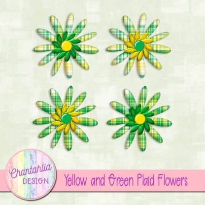 yellow and green plaid flowers