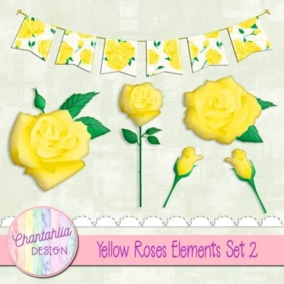 yellow roses elements