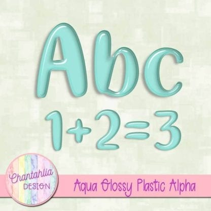 free aqua glossy plastic alpha