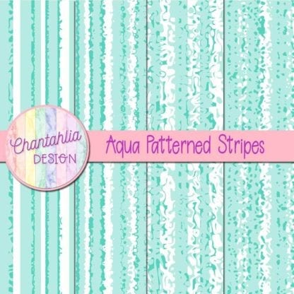free aqua patterned stripes digital papers