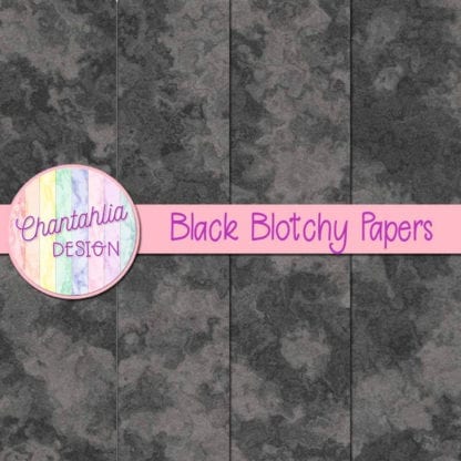 free black blotchy digital papers