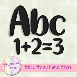 free black glossy plastic alpha