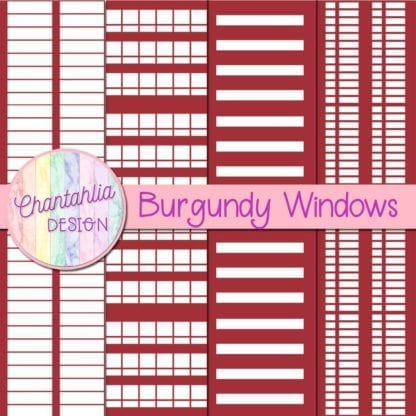 free burgundy windows digital papers