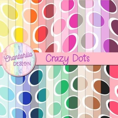free crazy dots digital papers