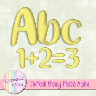 free daffodil glossy plastic alpha