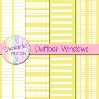 free daffodil windows digital papers