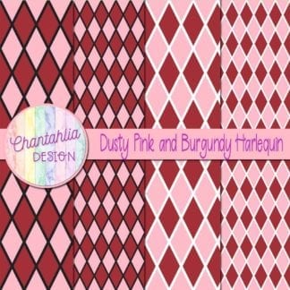 free dusty pink and burgundy harlequin digital papers