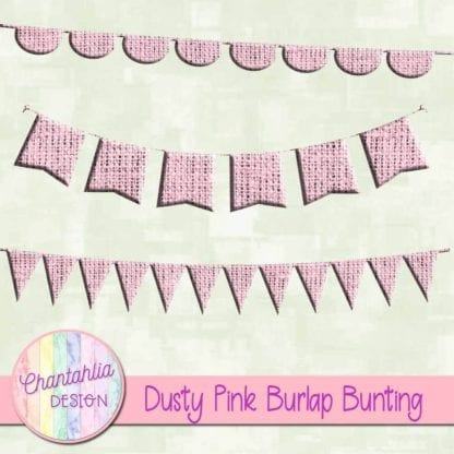 free dusty pink burlap bunting