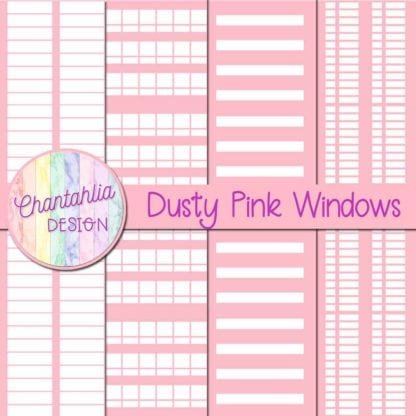 free dusty pink windows digital papers