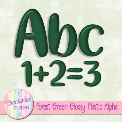 free forest green glossy plastic alpha
