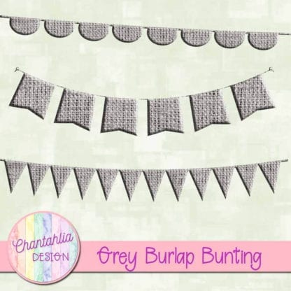 free grey burlap bunting