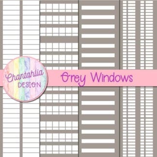 free grey windows digital papers