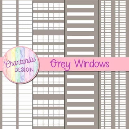 free grey windows digital papers