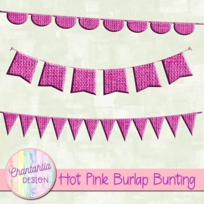 free hot pink burlap bunting