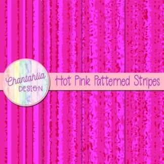 free hot pink patterned stripes digital papers