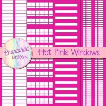 free hot pink windows digital papers