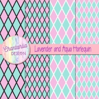 free lavender and aqua harlequin digital papers