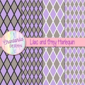 free lilac and grey harlequin digital papers