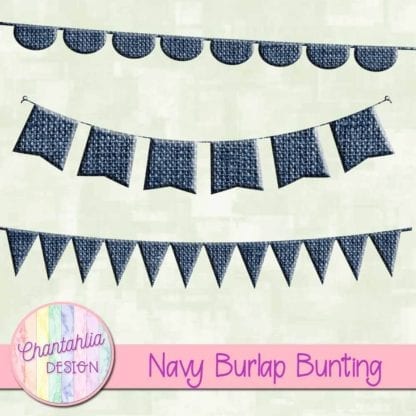 free navy burlap bunting