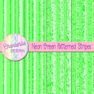 free neon green patterned stripes digital papers