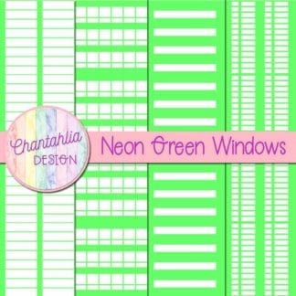 free neon green windows digital papers
