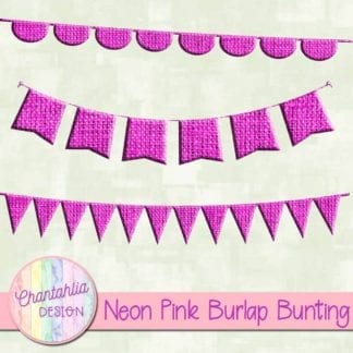 free neon pink burlap bunting