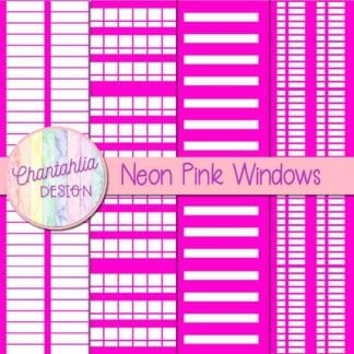 free neon pink windows digital papers