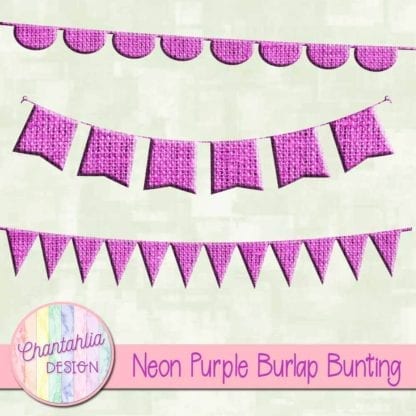 free neon purple burlap bunting
