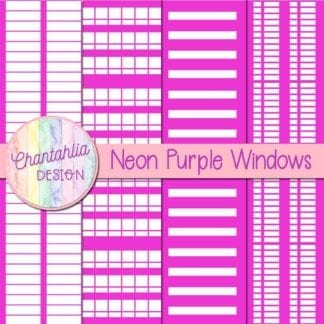 free neon purple windows digital papers