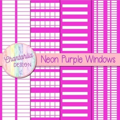 free neon purple windows digital papers