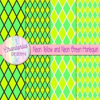 free neon yellow and neon green harlequin digital papers