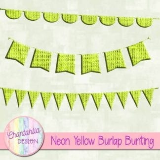 free neon yellow burlap bunting