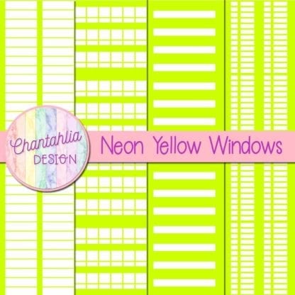free neon yellow windows digital papers