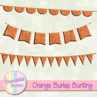 free orange burlap bunting