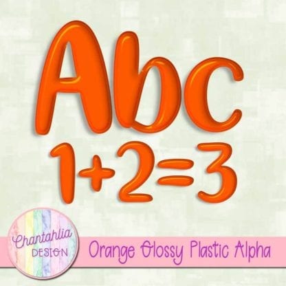 free orange glossy plastic alpha